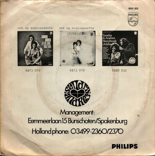 Sandra & Andres : Als Het Om De Liefde Gaat / Oude Zigeuner (7", Single, Blu)