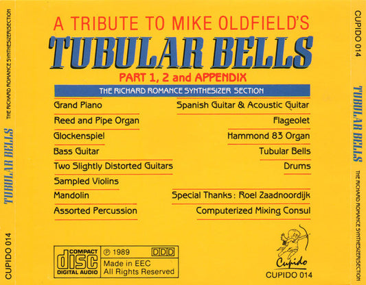 The Richard Romance Synthesizer Section : A Tribute To Mike Oldfield's Tubular Bells (CD, Album)