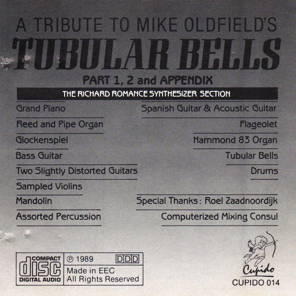 The Richard Romance Synthesizer Section : A Tribute To Mike Oldfield's Tubular Bells (CD, Album)