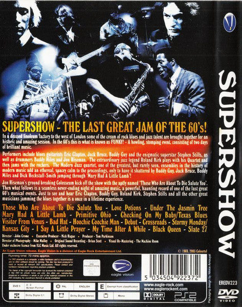 Various : Supershow - The Last Great Jam Of The 60's! (DVD, Mono, PAL)