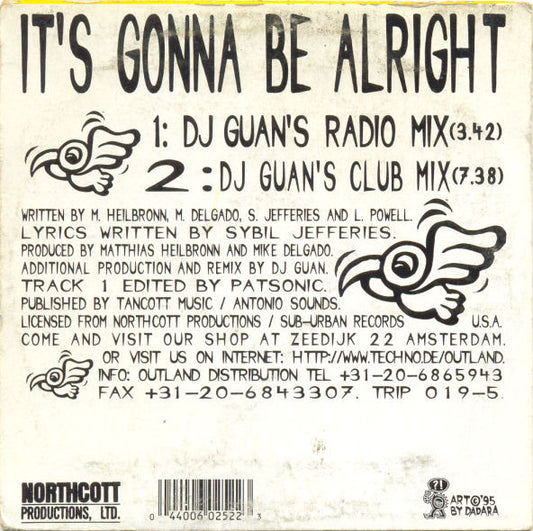 Deep Zone : It's Gonna Be Alright (CD, Single, Car)