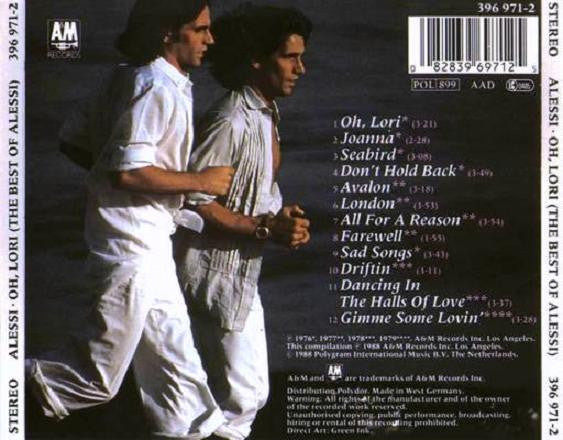 Alessi : Oh, Lori (The Best Of Alessi) (CD, Comp)