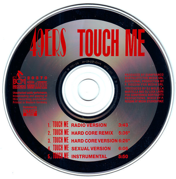 49ers : Touch Me (CD, Maxi)