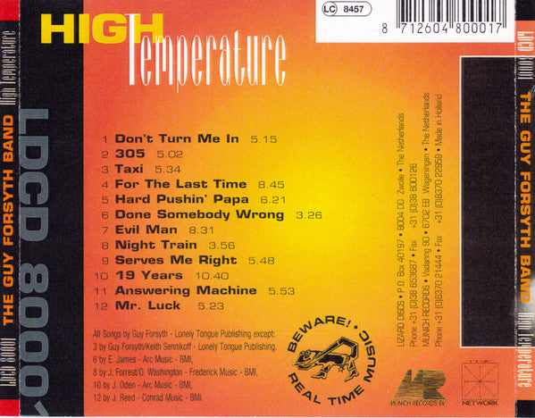 Guy Forsyth Band : High Temperature (CD, Album)
