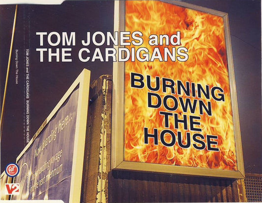 Tom Jones And The Cardigans : Burning Down The House (CD, Single, Promo)