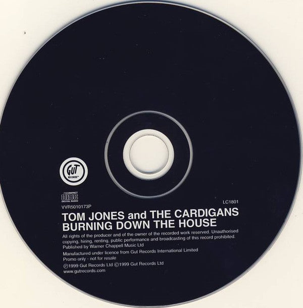 Tom Jones And The Cardigans : Burning Down The House (CD, Single, Promo)
