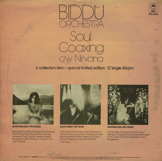 Biddu Orchestra : Soul Coaxing (12", Single, Ltd)