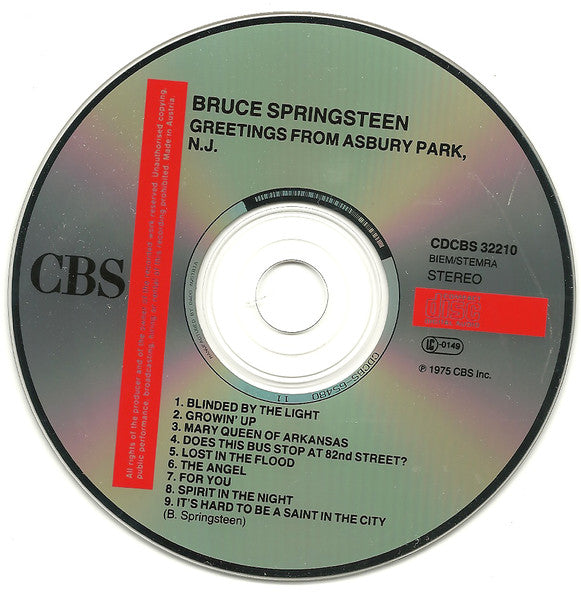 Bruce Springsteen : Greetings From Asbury Park, N. J. (CD, Album, RE)