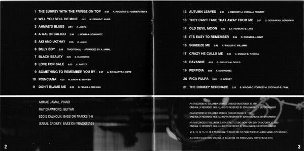 Ahmad Jamal : The Legendary OKeh & Epic Recordings (CD, Comp)