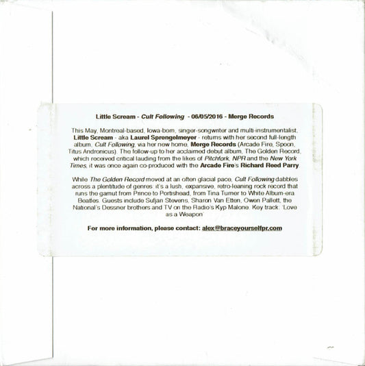 Little Scream : Cult Following (CD, Album, Promo, Car)