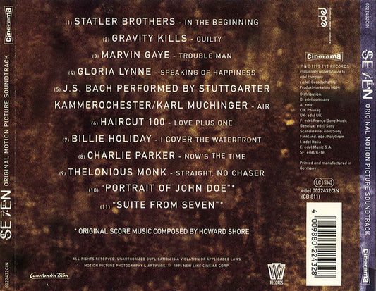Various : Se7en (Original Motion Picture Soundtrack) (CD, Comp)