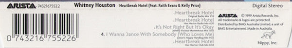 Whitney Houston Feat. Faith Evans & Kelly Price : Heartbreak Hotel (CD, Maxi)