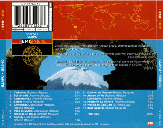 Illapu : Sereno - Instrumental Songs From The Andes (CD, Comp)
