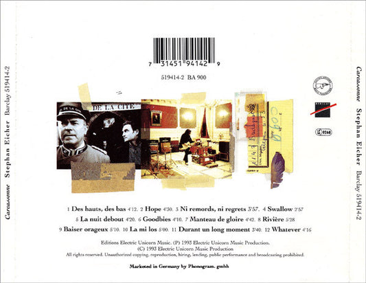 Stephan Eicher : Carcassonne (CD, Album)