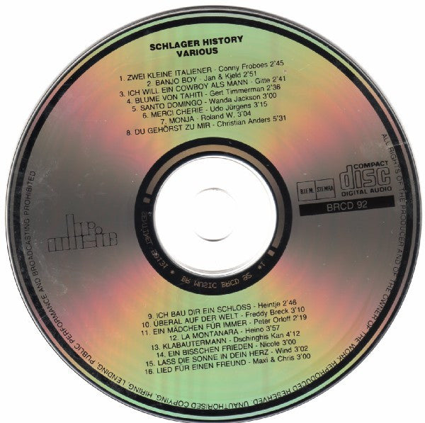 Various : Schlager History (CD, Comp)