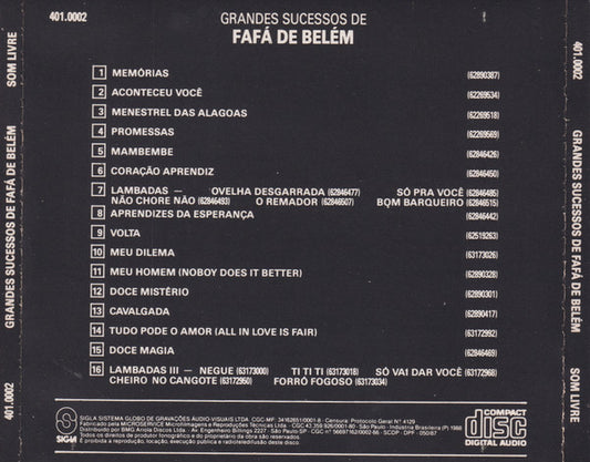 Fafá De Belém : Grandes Sucessos De Fafá De Belém (CD, Comp)