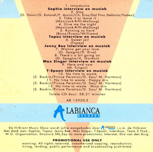 Various : Hit Krant Music Show (CD, Promo, Smplr)