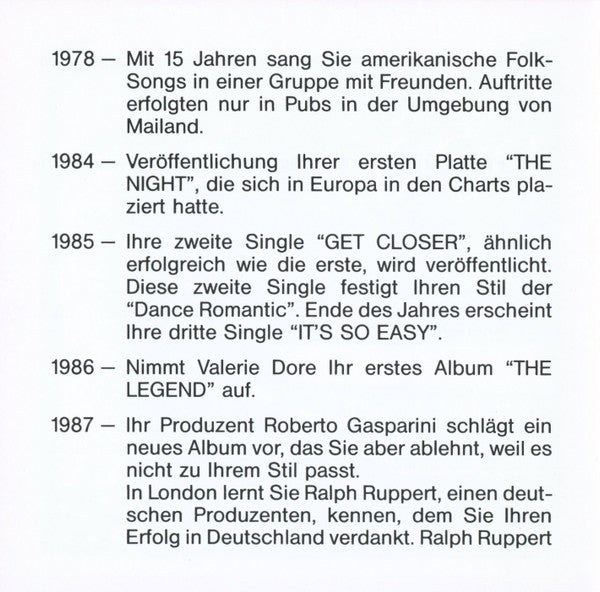 Valerie Dore : The Best Of (CD, Comp)