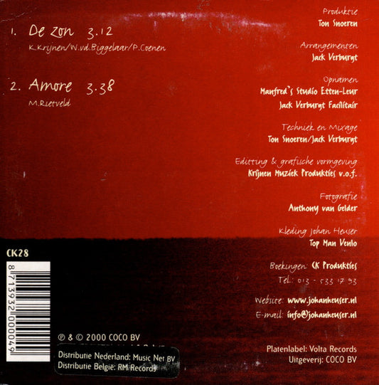 Johan Heuser & Corry Konings : De Zon (CD, Single)