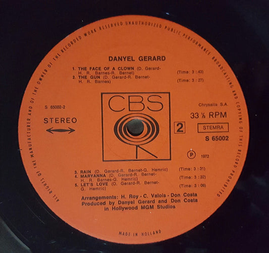 Danyel Gérard : Danyel Gerard (LP, Album, Gat)