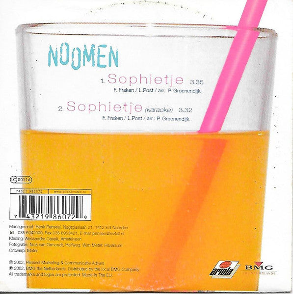 Hans Noomen : Sophietje (CD, Single, Car)
