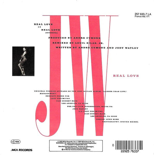 Jody Watley : Real Love (7", Single)