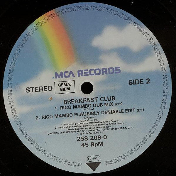 Breakfast Club : Rico Mambo (12")