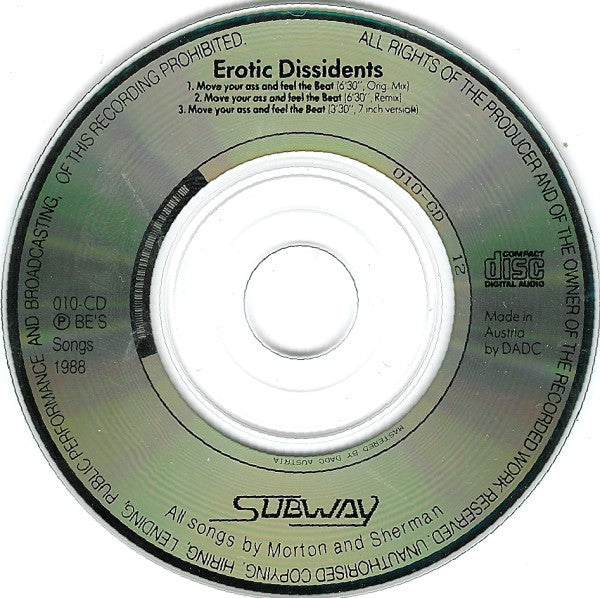Erotic Dissidents : Move Your Ass And Feel The Beat (CD, Mini, Single)