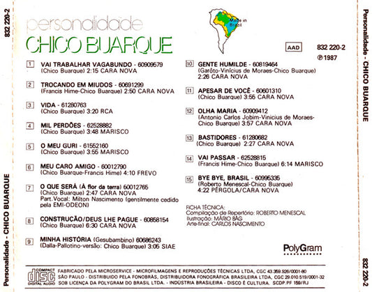 Chico Buarque : Personalidade (CD, Comp)