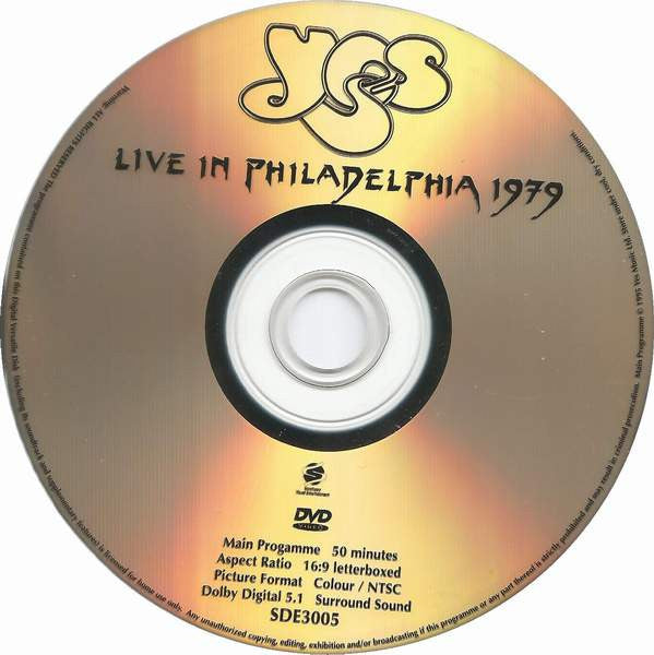 Yes : Live In Philadelphia 1979 (DVD-V, NTSC)