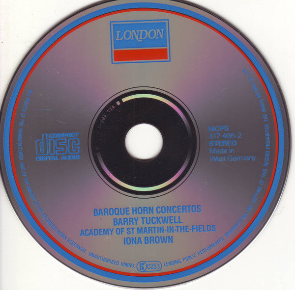 Barry Tuckwell, The Academy Of St. Martin-in-the-Fields, Iona Brown : Baroque Horn Concertos (CD, Album)