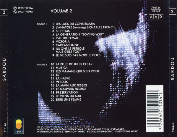 Michel Sardou : 20 Chansons D'Or - Volume 2 (2xCD, Comp, RE)