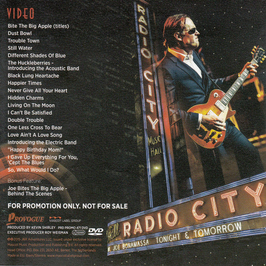 Joe Bonamassa : Live At Radio City Music Hall (DVD-V, Promo, Multichannel)