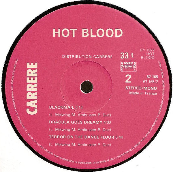 Hot Blood : Dracula And Co (LP, Album)