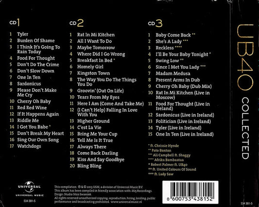 UB40 : Collected (3xCD, Comp, RM)
