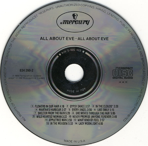 All About Eve : All About Eve (CD, Album)