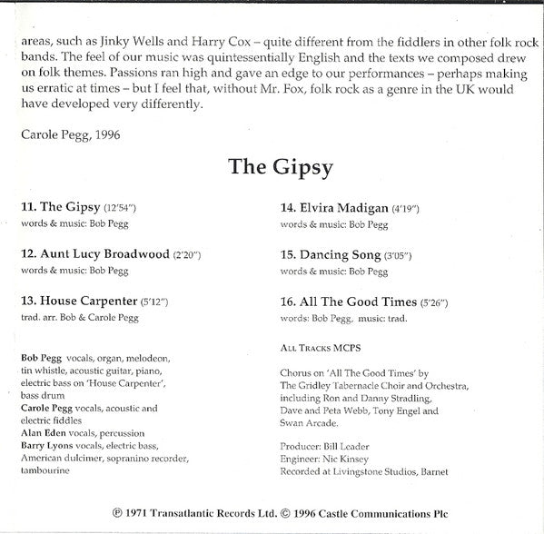 Mr. Fox (2) : Mr. Fox - The Gipsy (CD, Comp)