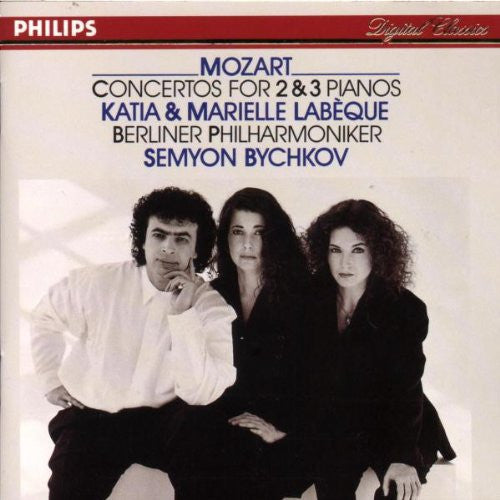 Wolfgang Amadeus Mozart, Katia Et Marielle Labèque, Berliner Philharmoniker, Semyon Bychkov : Concertos For 2 & 3 Pianos (CD, RE)