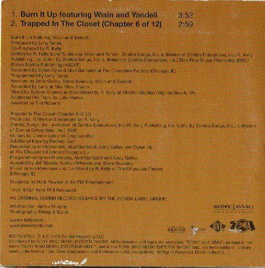 R. Kelly : Burn It Up (CD, Single)