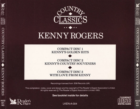 Kenny Rogers : Country Classics (3xCD, Comp, Box)