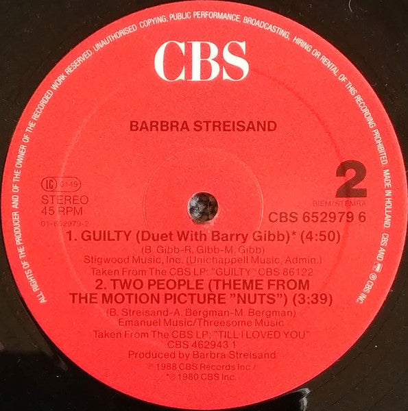 Barbra Streisand And Don Johnson : Till I Loved You (12", Maxi)