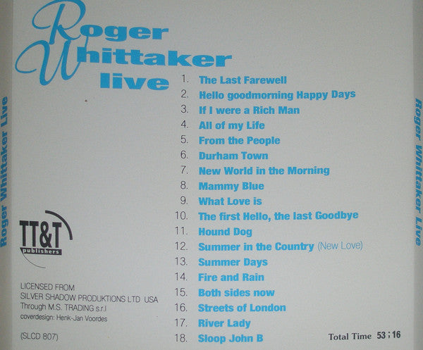Roger Whittaker : Live (CD, Comp)