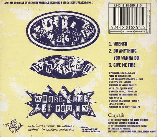 The Almighty : Wrench (CD, Single)