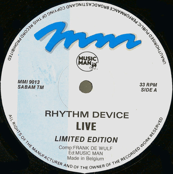 Rhythm Device : Live (12", S/Sided, Ltd, Mixed)
