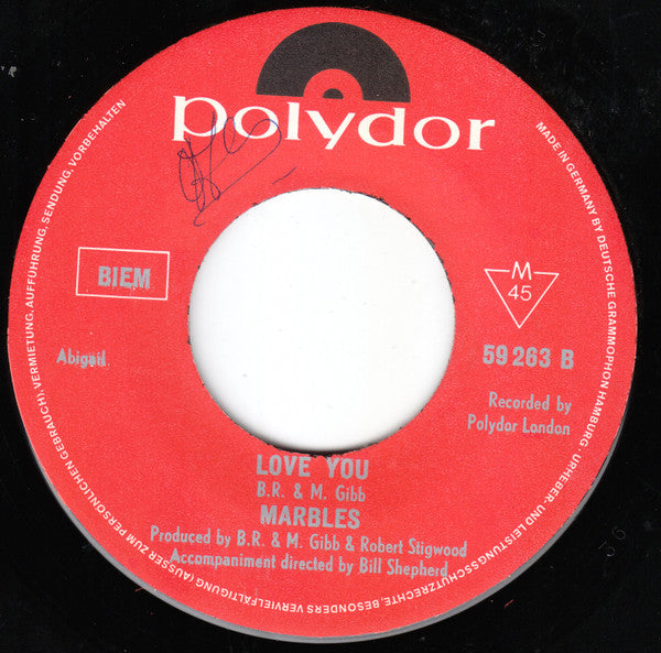 Marbles (3) : The Walls Fell Down / Love You (7", Single, Mono)