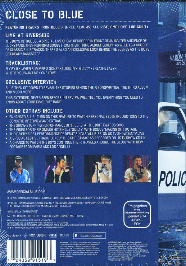 Blue (5) : Close To Blue (DVD-V, PAL, DVD)