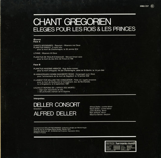Deller Consort, Alfred Deller : Elegies Pour Les Rois Et Les Princes (LP, Album, Gat)