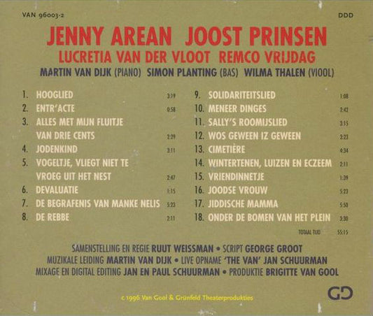 Jenny Arean, Joost Prinsen, Lucretia Van Der Vloot, Remko Vrijdag : Tip Top De Liedjes (CD, Album)