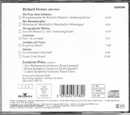 Leontyne Price : Leontyne Price Sings Strauss Arias (CD, Comp, RM)