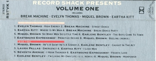 Various : Record Shack Presents Volume One (Cass, Comp, Mixed)